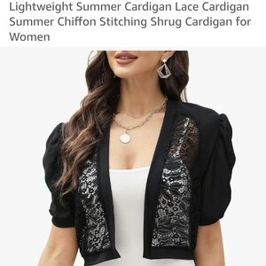 Elegant Black Lace Cardigan for Women